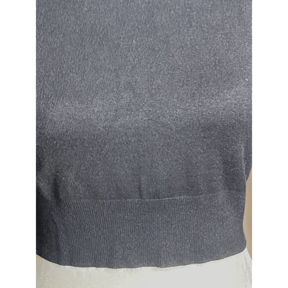 XXI Crop Turtleneck Sweater Black 3/4 Sleeve Coquette Marilyn Stretch Womens M - Picture 9 of 9